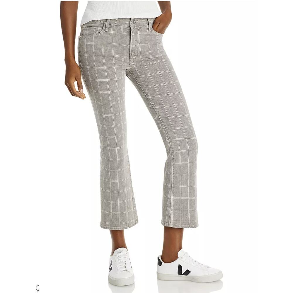 Frame Le Crop Mini Bootcut Jeans in Pine Plaid Size 25
